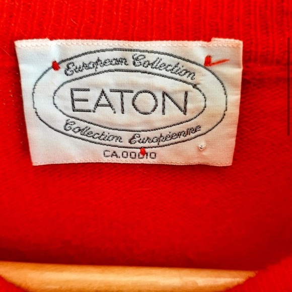 Vintage Mock Neck Red Wool Sweater - Picture 5 of 11